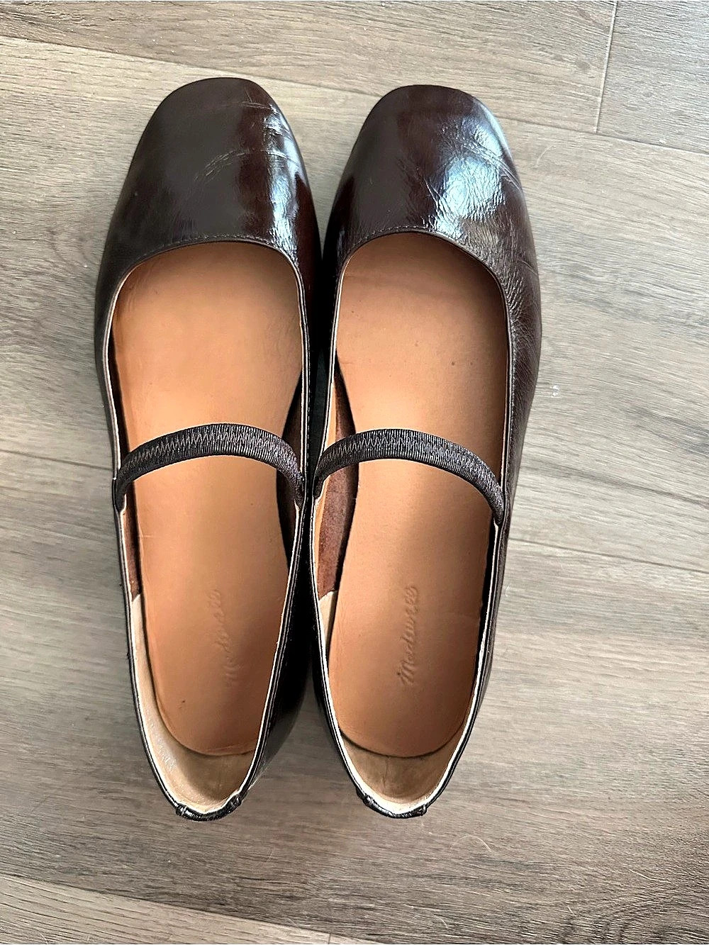 Madewell The Greta Mary Jane Flat Brown Flats